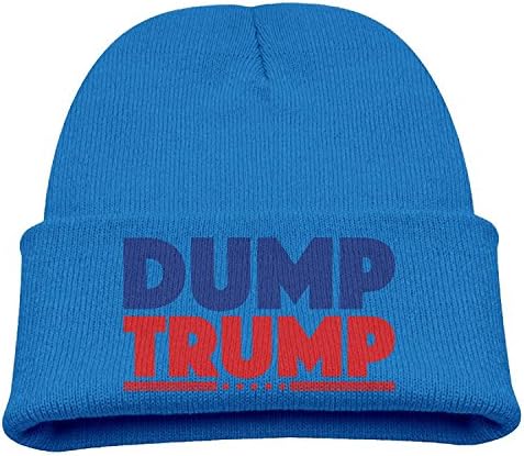 AsenraÂ Child's Cuff Cap Dump Trump Knit Beanie RoyalBlue