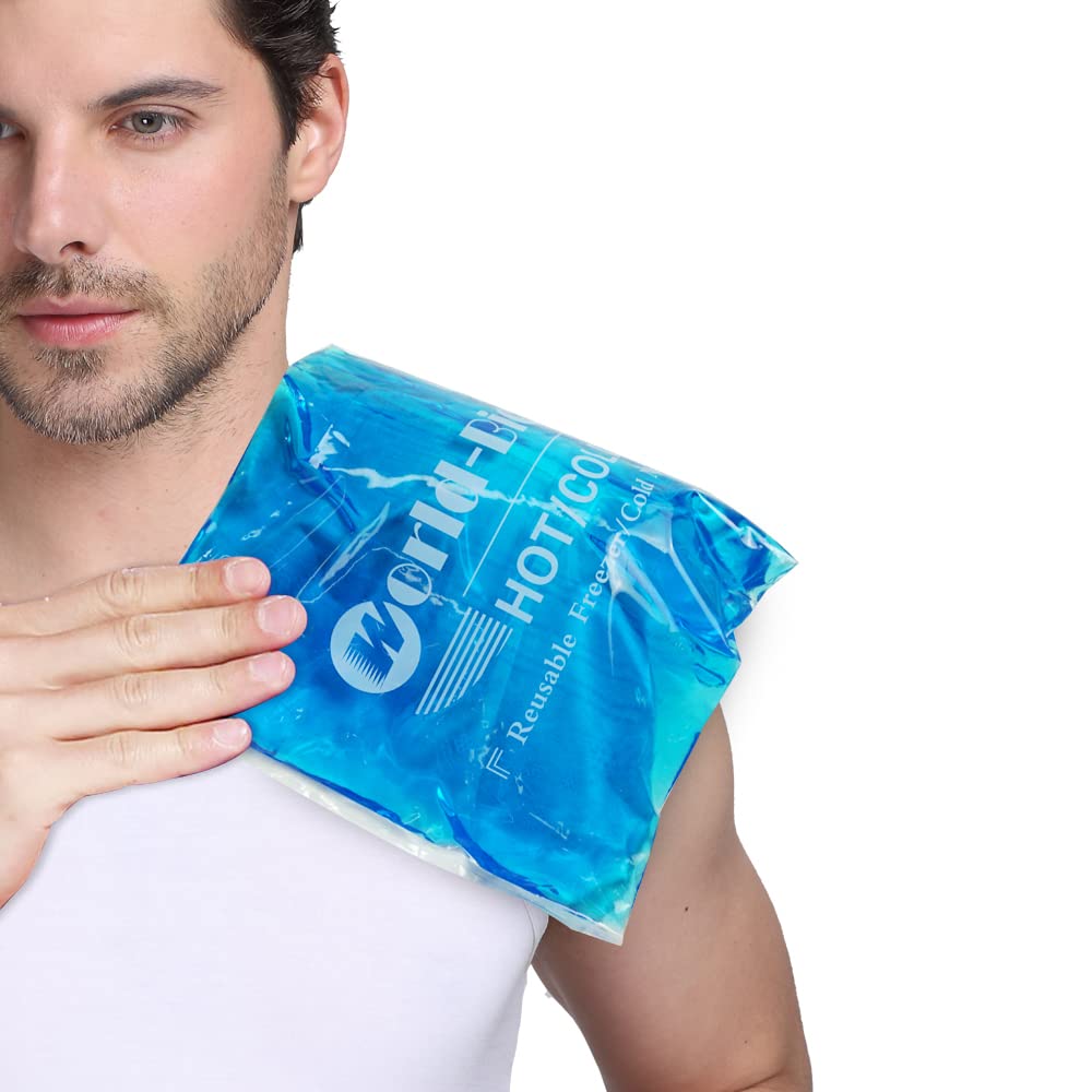 Photo 1 of Extra Large Gel Ice Packs for Injuries Reusable Gel Cold Compress for Shoulder, Knee, Back and Neck - Hot and Cold Packs for Pain, Injury, Surgery - Flexible Ice Pack for Injury - 8.3" x 12.4"