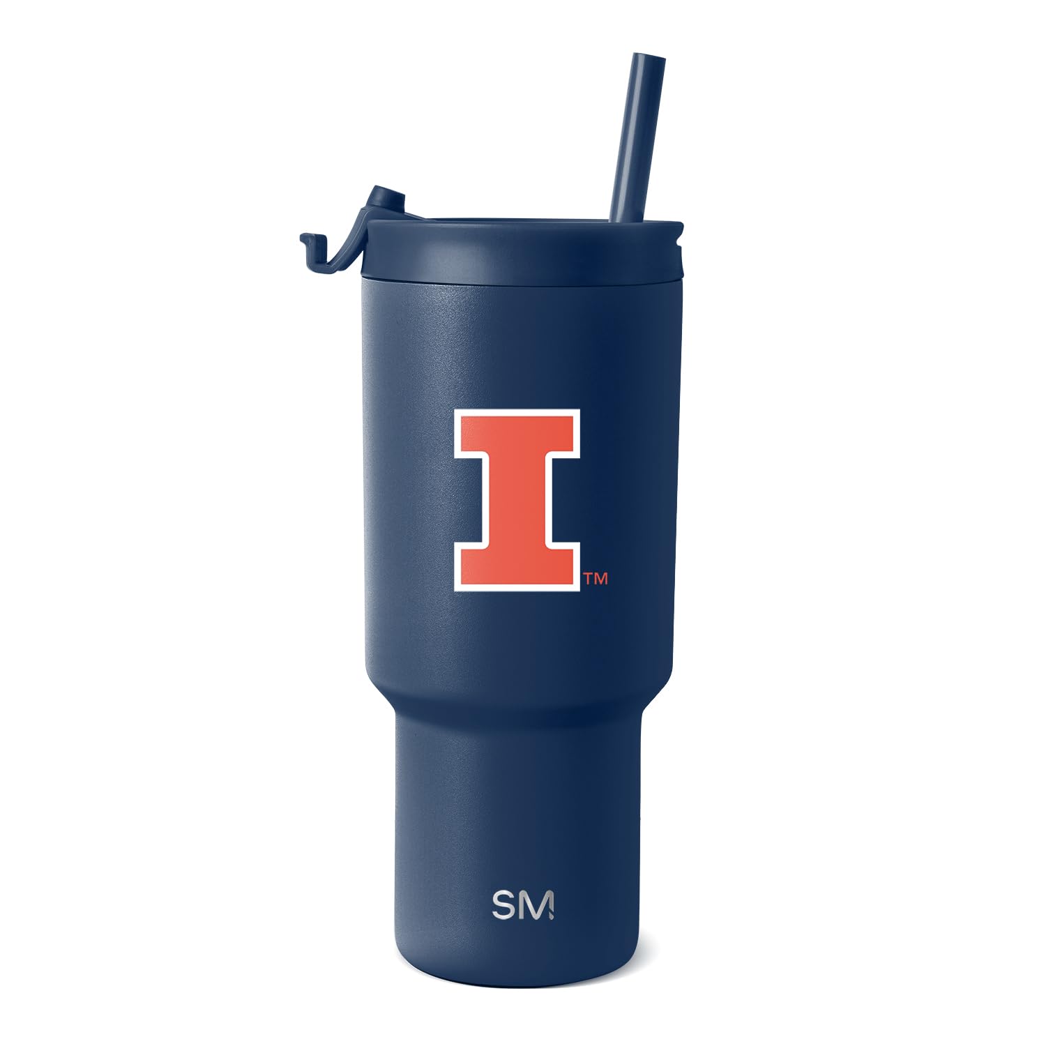 Simple Modern Officially Licensed Collegiate Illinois Fighting Illini 30 oz Tumbler with Flip Lid & Straws | Insulated Stainless Steel | Gifts for Men Women | Trek Collection | University of Illinois Image