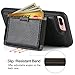iPhone 7 plus Wallet Case, ZVE iPhone 7 plus Case with Credit Card ID Holders Kickstand Protective shockproof leather Wallet Case cover with Stand Feature Case for Apple 7 plus 5.5 Black