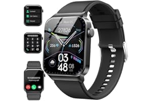 Smart Watch for Women Men, 1.85" HD Screen Smartwatch Bluetooth Answer/Make Call, Watch Heart Rate/Sleep Monitor/Pedometer/Ca