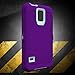 Galaxy S5 Case, ToughBox® [Armor Series] [Shock Proof] [Purple | Aqua] for Samsung Galaxy S5 Case [Built in Screen Protector] [With Holster & Belt Clip] [Fits OtterBox Defender Series Belt Clip]