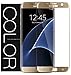 S7 Edge Screen Protector, G-Color® 0.2mm 3D Tempered Glass Screen Protector for Samsung Galaxy S7 Edge with Lifetime Warranty (Gold)