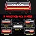 AUZKIN 60 Inches Tailgate Light Bar Double Row LED Light Strip Brake Running Turn Signal Reverse Tail Lights for Trucks Trailer Pickup Car RV Van Jeep Towing Vehicle,Red White,No Drillthumb 4