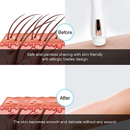 Facial Hair Remover for Women，Precision Hair Eyebrow Trimmer USB Shaver Cordless, Epilator for Face Lip Body Chin and Cheek - Thumbnail 2