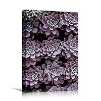 Canvas Wall Art Purple Petals Colorful Farmhouse/Country Floral Multicolor Patterns Photography - 12x18 inches