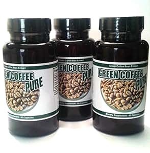 Amazon.com: Green Coffee Pure - 180 Capsules - Pure Green Coffee Bean Extract: Health & Personal 