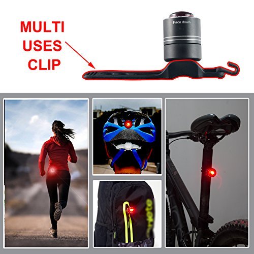 Victagen Smart USB Rechargeable Bike Tail Light, Helmet Light, Auto on-Off According to Brightness Movement, IPX6 Waterproof LED Bicycle Taillight Cycling Safety, Rear Bike Light - Thumbnail 3