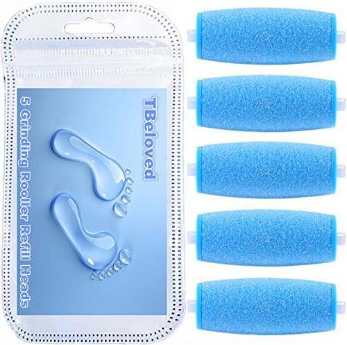 5 Extra Coarse Replacement Roller Refill Heads Compatible with Amope Wet Dry Electronic Foot File Refill