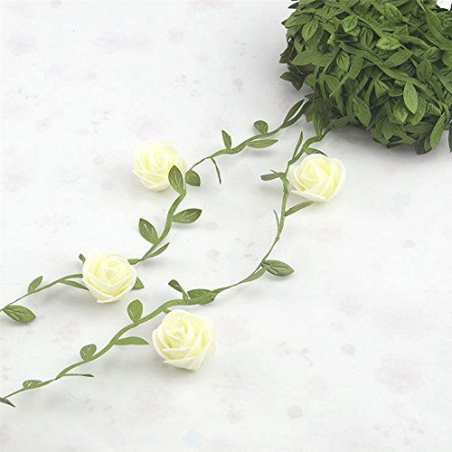 VAPKER 252 Ft Artificial Vines Fake Foliage Mini Leaf Plant Garland DIY Fake Hanging Plants Silk Ivy Garlands Simulation Green Leaves for Wedding Wall Crafts Party Decor - Thumbnail 3