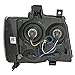 SPPC Black Headlights Assembly For Chevy Tahoe/Suburban/Avalanche (Pair) High/Low Beam Bulb Included