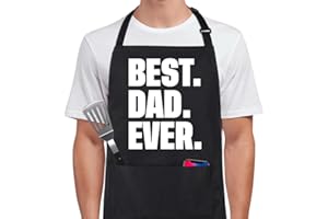 Xornis 100% Cotton Funny Apron for Men Women Adjustable Bib Aprons with 2 Pockets Grill Kitchen Cooking BBQ One Size Fits All