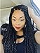 Synthetic Braided Lace Front Wigs African American Twist Braids Wigs for Black Women Natural Color (22 Inch)