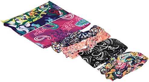 Best Fashion & Beautiful Style Headbands & Bandanas for Women & Girls for sport, exercise, workout & everyday, Gift Set of 6 plus a Free Gift, by Adorable Us (Pink, Multicolour)