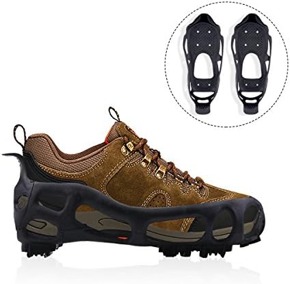 Ice Griper Snow Crampons, iFeng Traction Cleat Snow Grips over Shoe Anti Slip Footwear for Men Women for Walking, Jogging, Hiking and Mountaineering