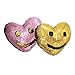 U-miss Mermaid Pillow with Pillow Insert, Two-Color Decorative Heart Shape Reversible Sequin Pillow 13''×15'' (Heart-Shaped, Pink-Gold)