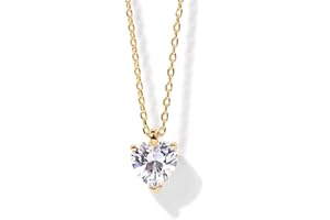 PAVOI 14K Gold Plated 925 Sterling Silver CZ Diamond Pendant Necklace for Women | Adjustable Slider