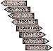 Decorative Halloween Signs, Halloween Party Supplies (17.5 x 4 In, Grey, 8-Pack)