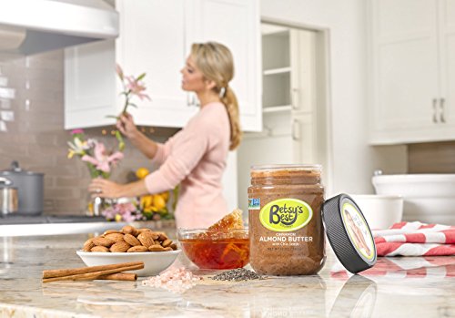 Gourmet Cinnamon Almond Butter w/ Chia Seeds by Betsy's Best - All Natural and GMO Free
