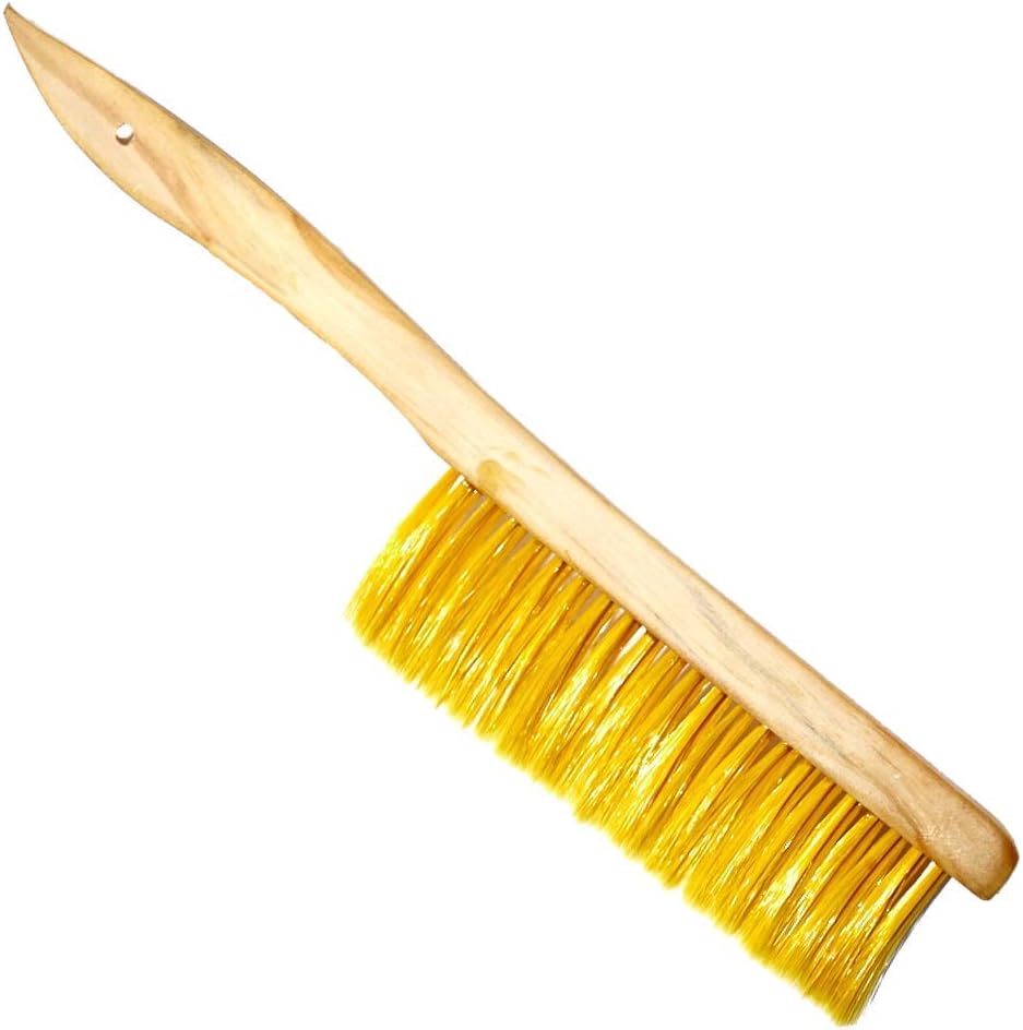 Beekeeping Brush with Soft Yellow Nylon Bristles and a Wooden Handle for Brushing Honey Bees from Your Bee Hive, an Important Tool to add to Your Bee Supplies and Equipment