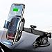 Baseus Wireless Car Charger Mount, 10w Automatic Infrared Qi Fast Charging Car Phone Holder Dashboard Compatible with iPhone Xs/Xs Max/XR/X, Galaxy Note 9/ S9/ S9+ & Other Qi Enabled 4.0-6.5in