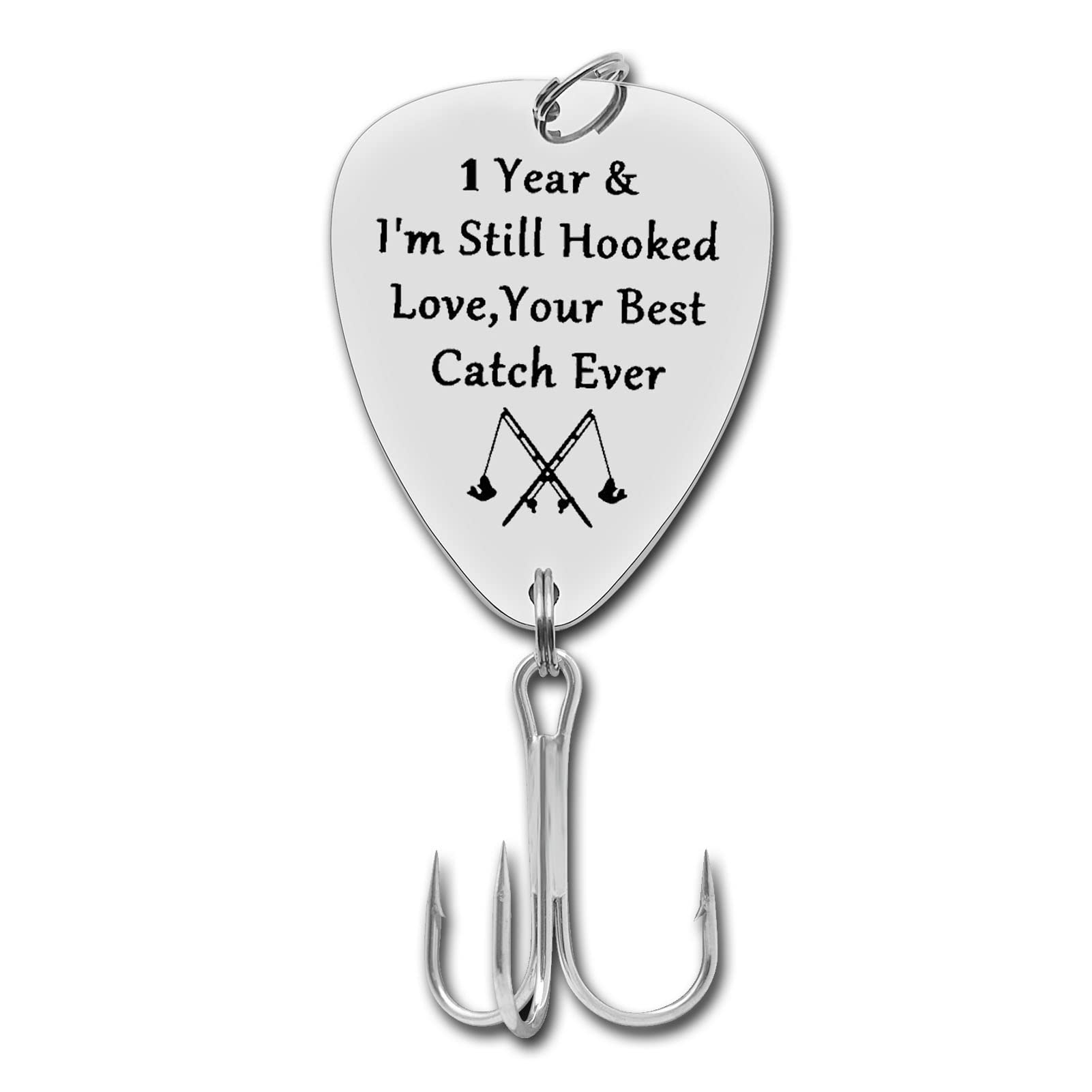 Anniversary Hook for Him Her Fisherman Gifts for Husband Boyfriend Fishing Lure Gifts First Year Gift Wedding 1st Year Anniversary Hook Valentine's Day Birthday Gift