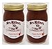 Mrs Miller's Amish Homemade All Natural Apple Butter 18 Ounces - 2 Jars (No Corn Sugar)