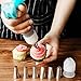 Cake Decorating Kit Pastry Tips, Food Grade Stainless Steel 6pcs Icing Piping Tips, Nozzles Set with Reusable Silicone Pastry Bag and Plastic Coupler, Baking Tools for Cake Cupcakes Cookies Decoration