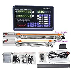 DRO 2 Axis Digital Readout Display with 2pc Glass