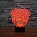 SUPERNIUDB Cute Pug Dog Night Light Baby Animal Led Lights Table Lamps for Home Decor Promotional Gifts for Kids
