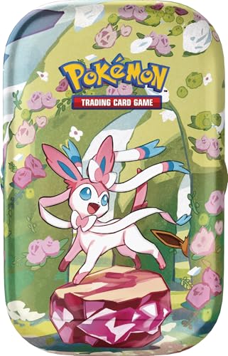 Pokémon-Sammelkartenspiel: Mini-Tin-Box Karmesin & Purpur – Prismatische Entwicklungen: Feelinara (2 Boosterpacks & 1 Münze) 2