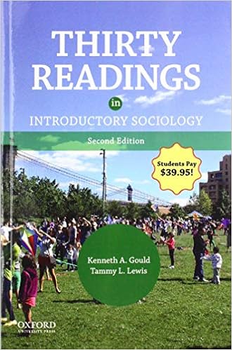 Amazon Com Thirty Readings In Introductory Sociology 9780190277604 Gould Kenneth A Lewis Tammy L Books