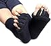 Minjie Yoga Gym Massage Half Toe Socks Foot Alignment Socks Toe Separator Socks Comfy Toes Alignment Socks for Women men(Rose+Black)