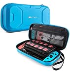 Mumba Carrying Case for Nintendo Switch, Deluxe Protective Travel Carry Case Pouch for Nintendo Switch Console & Accessories [Dual Protection] [Large Capacity] (Blue)