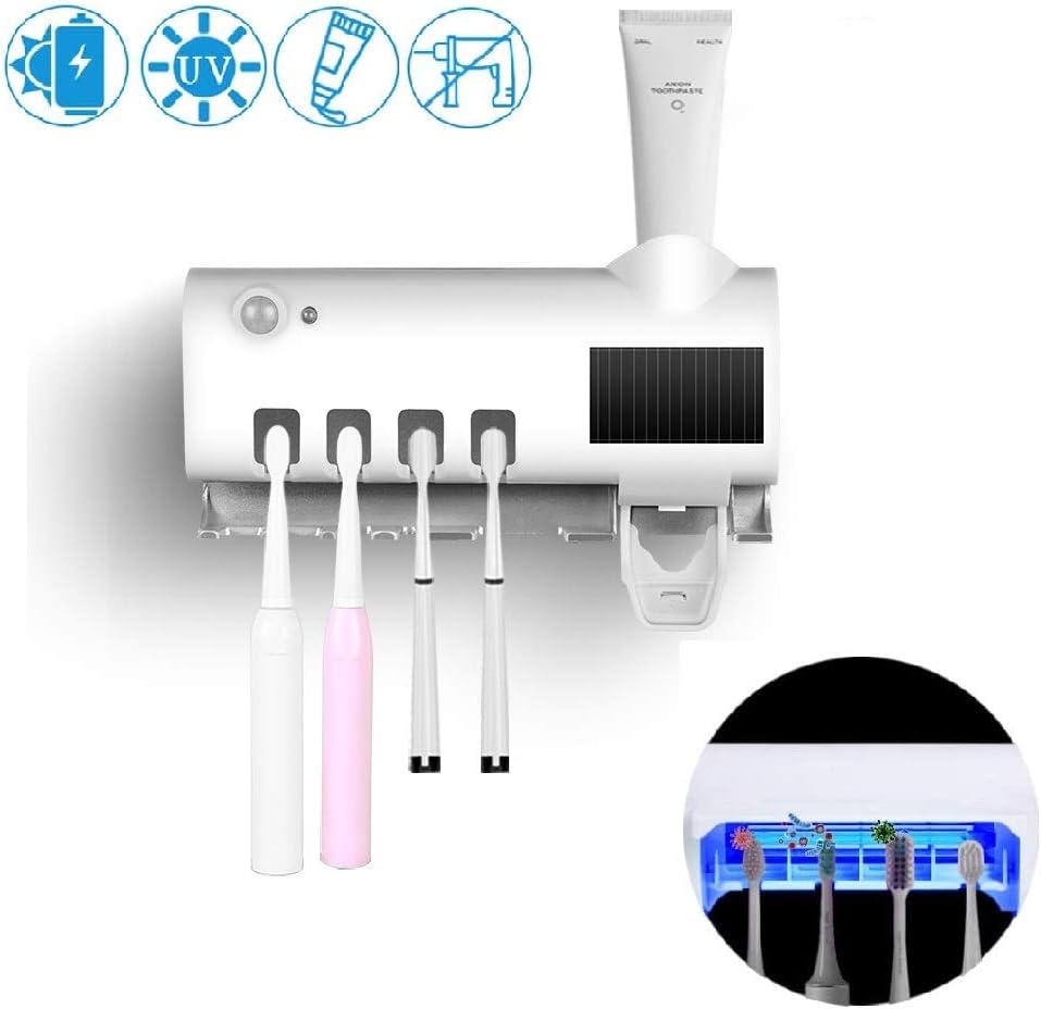 AQOTER UV Toothbrush Sterilizer Holder with Smart Infrared Induction