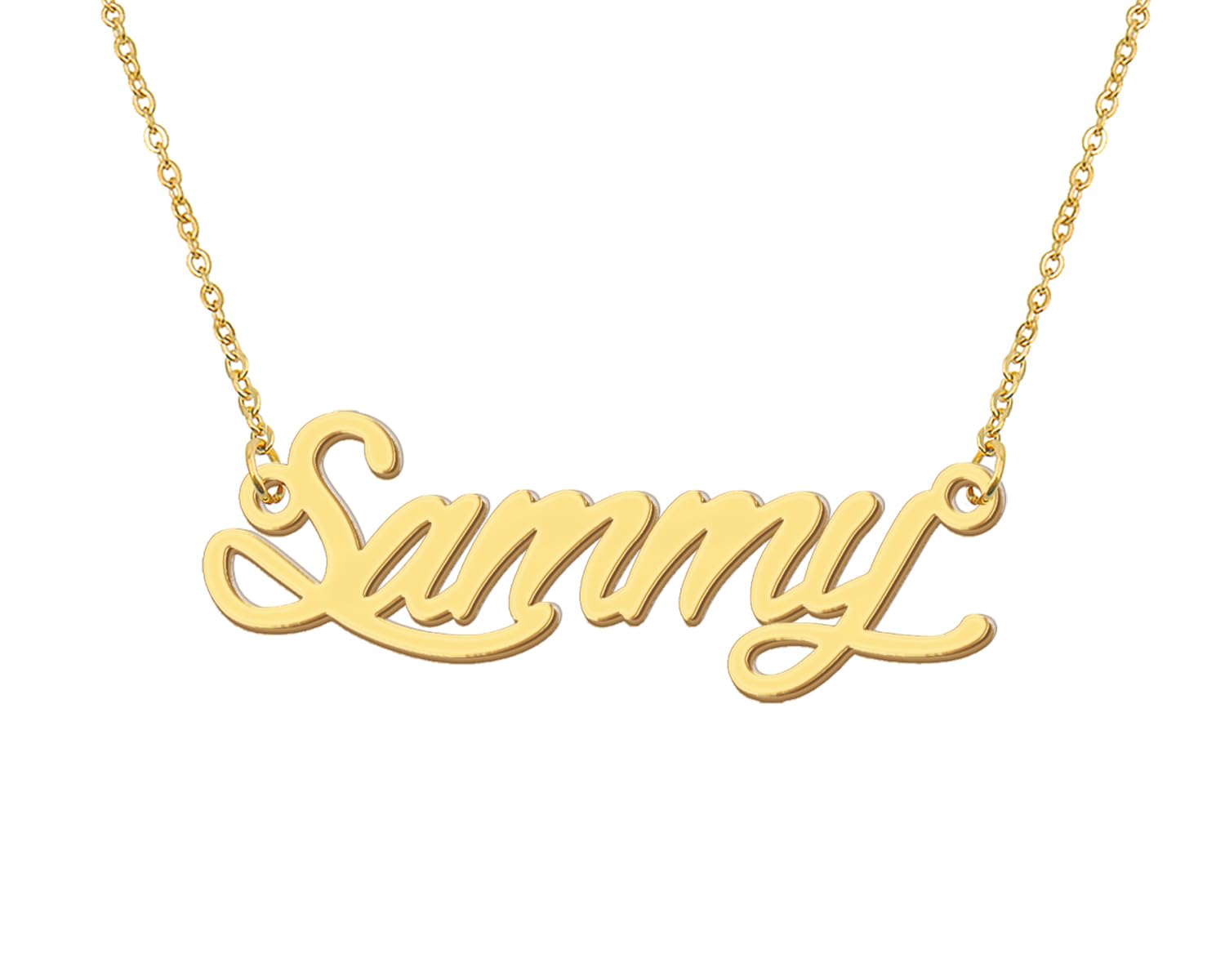 Aoloshow Sammy Initial Name Necklace for Womens 18k