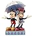 Disney Traditions by Jim Shore Minnie Mouse and Mickey Mouse Umbrella Stone Resin Figurine, 7.75”