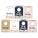 Hadley Designs 7 Navy Pink Gold Baby Nursery Closet Organizer Divider for Girl Clothing, Floral Age Size Hanger Organization for Kid Toddler Infant Clothes, Shower Registry Gift Supplies, 0-24 Months