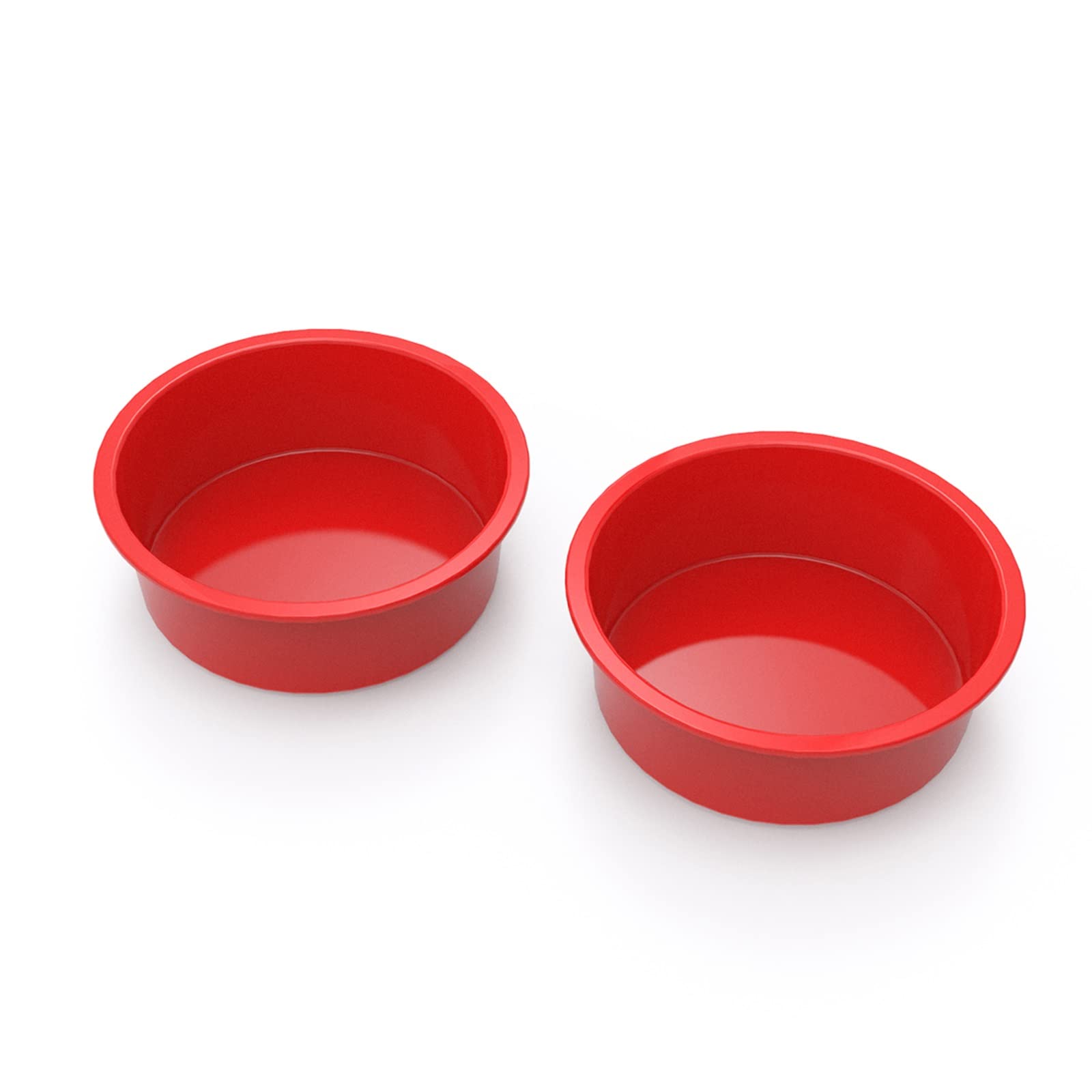 SILIVO 6 Inch Silicone Cake Tins for Baking, 2Pcs 15cm Samll Cake Tins for Air Fryer, 6inch Silicone Cake Mould for Baking Smash Cakes