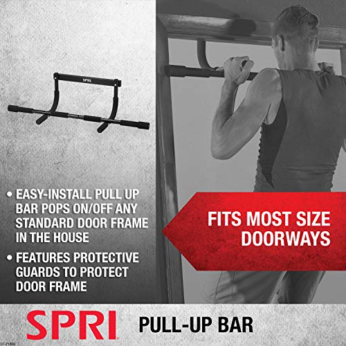 SPRI Pull Up Bar 12 Grip Position Premium Heavy Duty Steel Frame