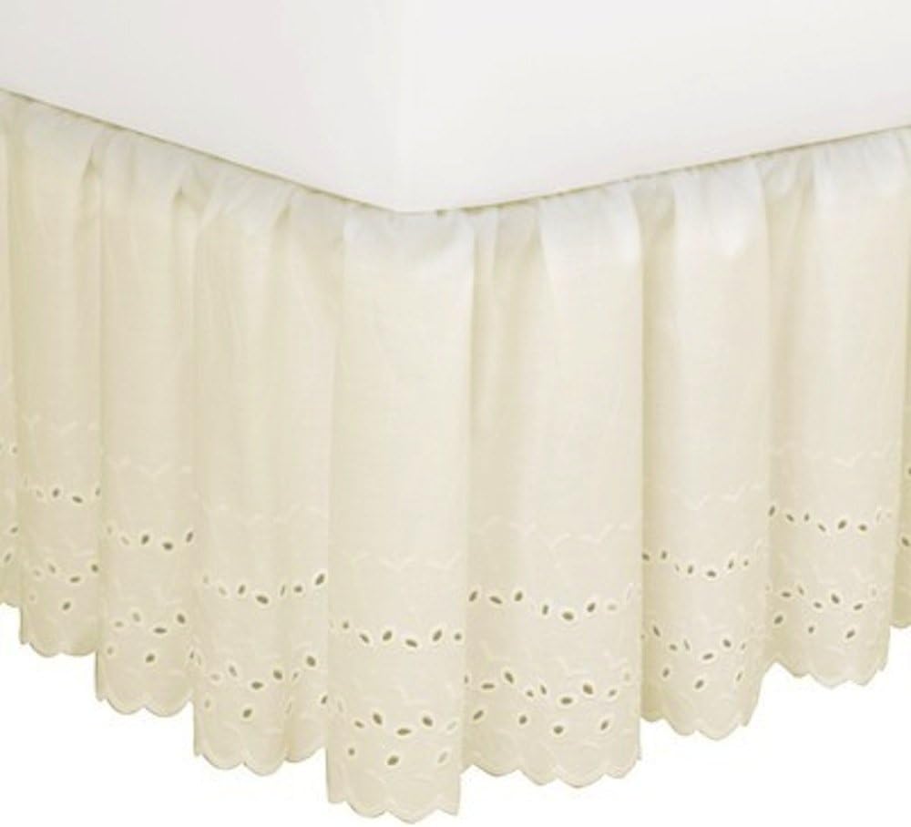 Adorable Eyelet Dust Ruffle Home & Kitchen