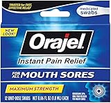 Orajel Mouth Sore Swabs, 12 Count