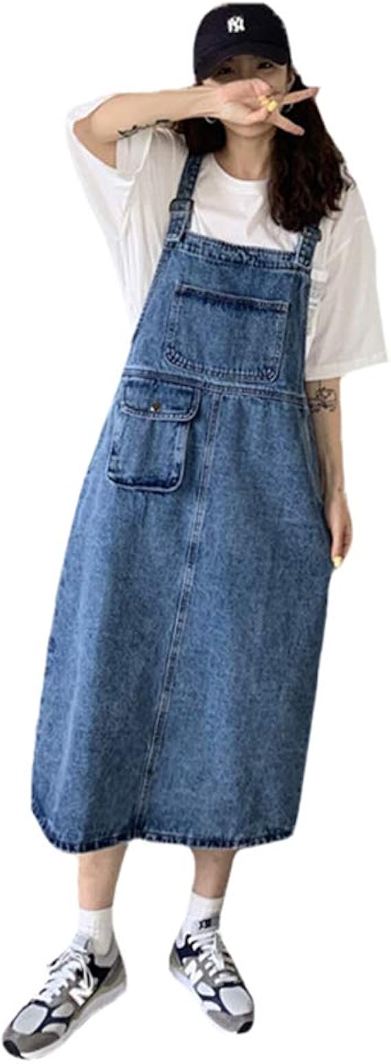 Amazon イチイチ Itiiti サロペット デニム スカート オーバーオール ジーンズ サスペンダー デニムスカート 春 夏 Ycl2 ブルー フリーサイズ スカート 通販