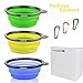Comsun 3-Pack Collapsible Dog Bowl, Foldable Expandable Cup Dish for Pet Cat Food Water Feeding Portable Travel Bowl Blue Green Yellow