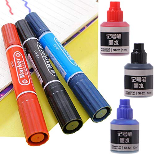 Lvyuanda 12ml Waterproof Instantly Dry Graffiti Paint Pen Oil Ink Refill for Marker Pens - Thumbnail 3