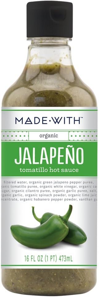 MadeWith Organic Hot Sauce, Jalapeno Tomatillo, 16 Ounce