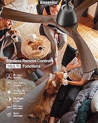 Ensenior 52’’ Wood Ceiling Fan with Light and