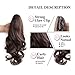 Beauty Angelbella Curly Ponytail Extension 14 Inch, Synthetic Short Curly Wave Claw Clip Ponytail Hairpieces for Women Dark Brown