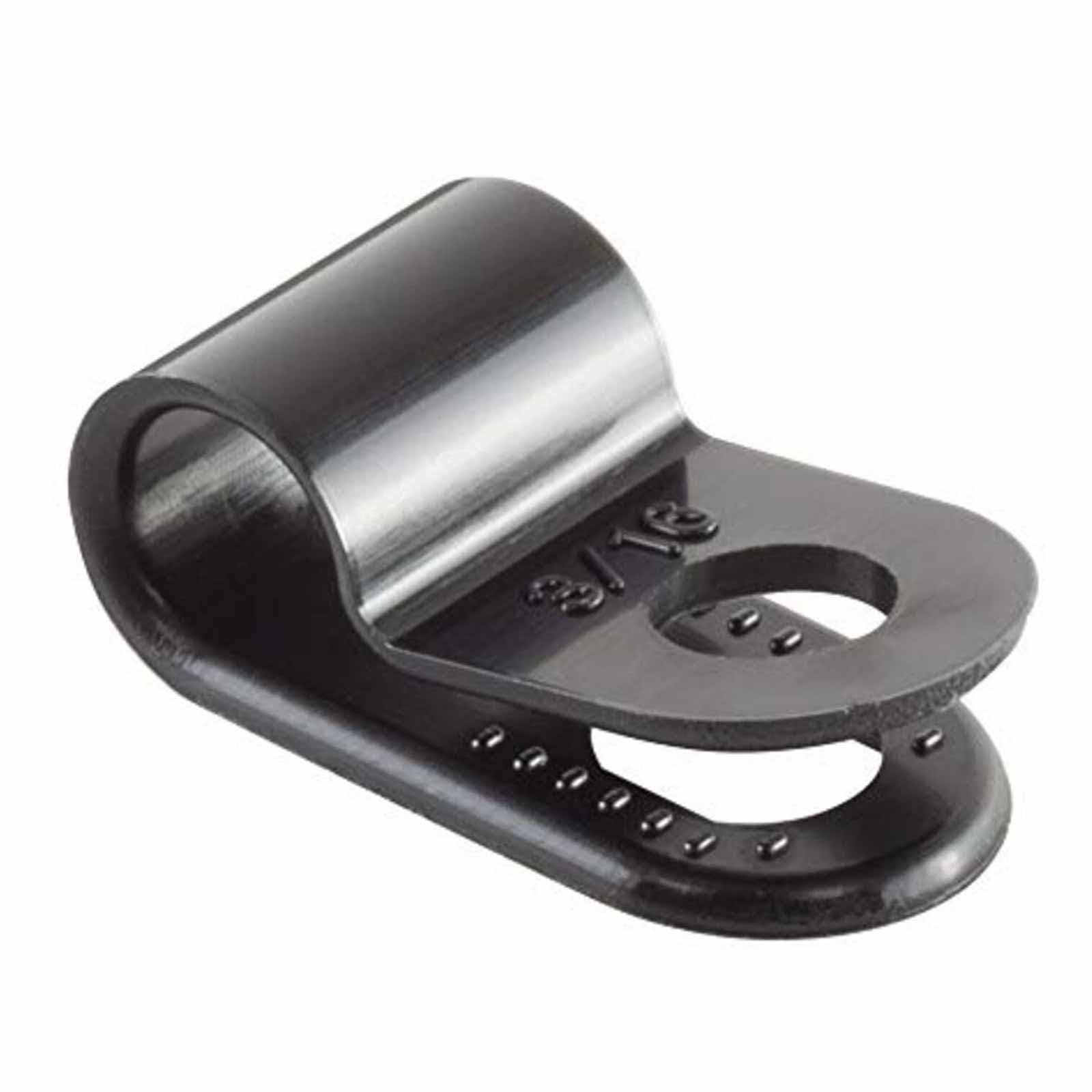 Generic 100 Pack Black Nylon 5.0mm P-Clips, Cable Clamps