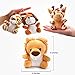 Small Stuffed Animals Set of 10 Soft Cute Plush Toys | Assortment of Jungle Farm Zoo Safari Animals: Stuffed Lion, Giraffe, Rhino, Zebra |Plush Keychains ● Fun Gift for Kids Party Favors Carnivals
